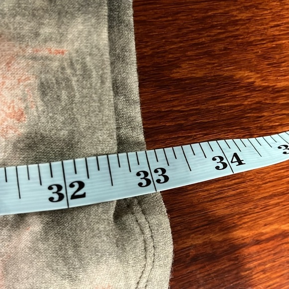 Perfectly Priscilla Womens Tunic/Mini M Rust Green Tie Dye Pattern 3/4 Sleeves - Picture 11 of 12